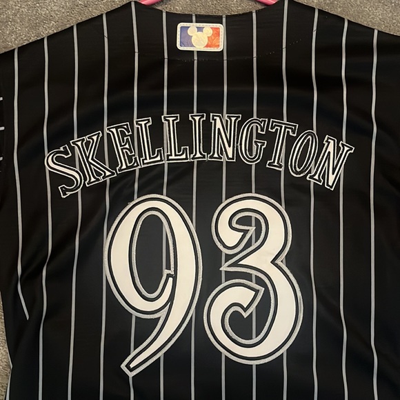 Rare Disney Gracey Manor Ghosts 93 Jersey Large Black Stripes - Picture 11 of 11